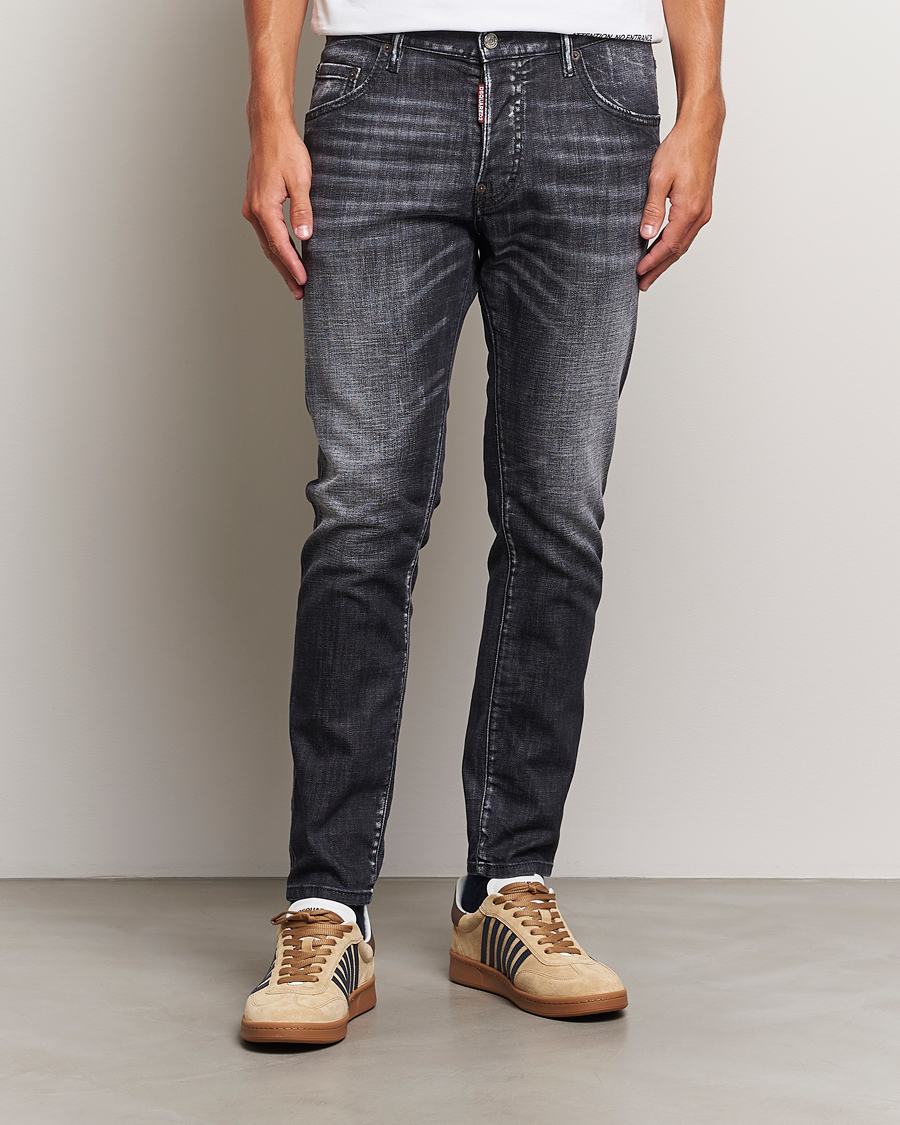Men | Jeans | Dsquared2 | Skater Jeans Washed Black