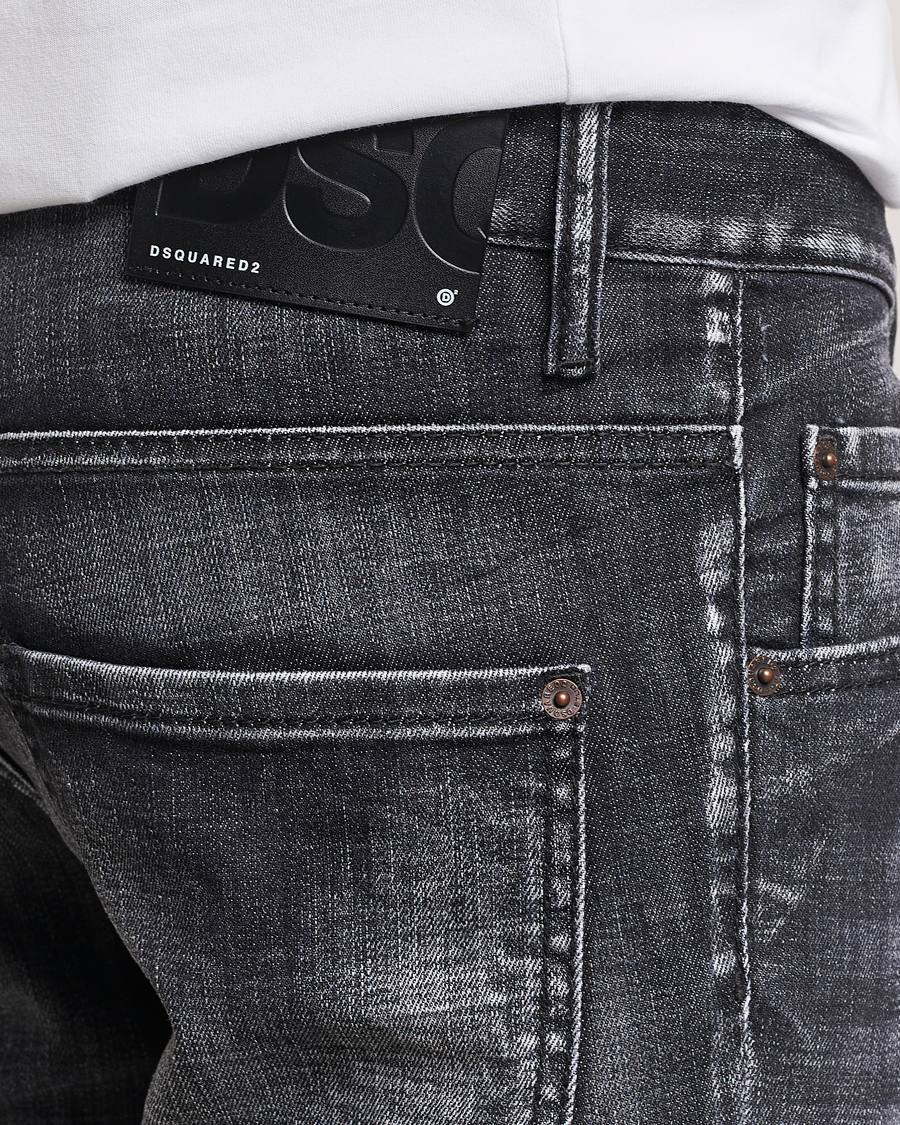 Men | Jeans | Dsquared2 | Skater Jeans Washed Black