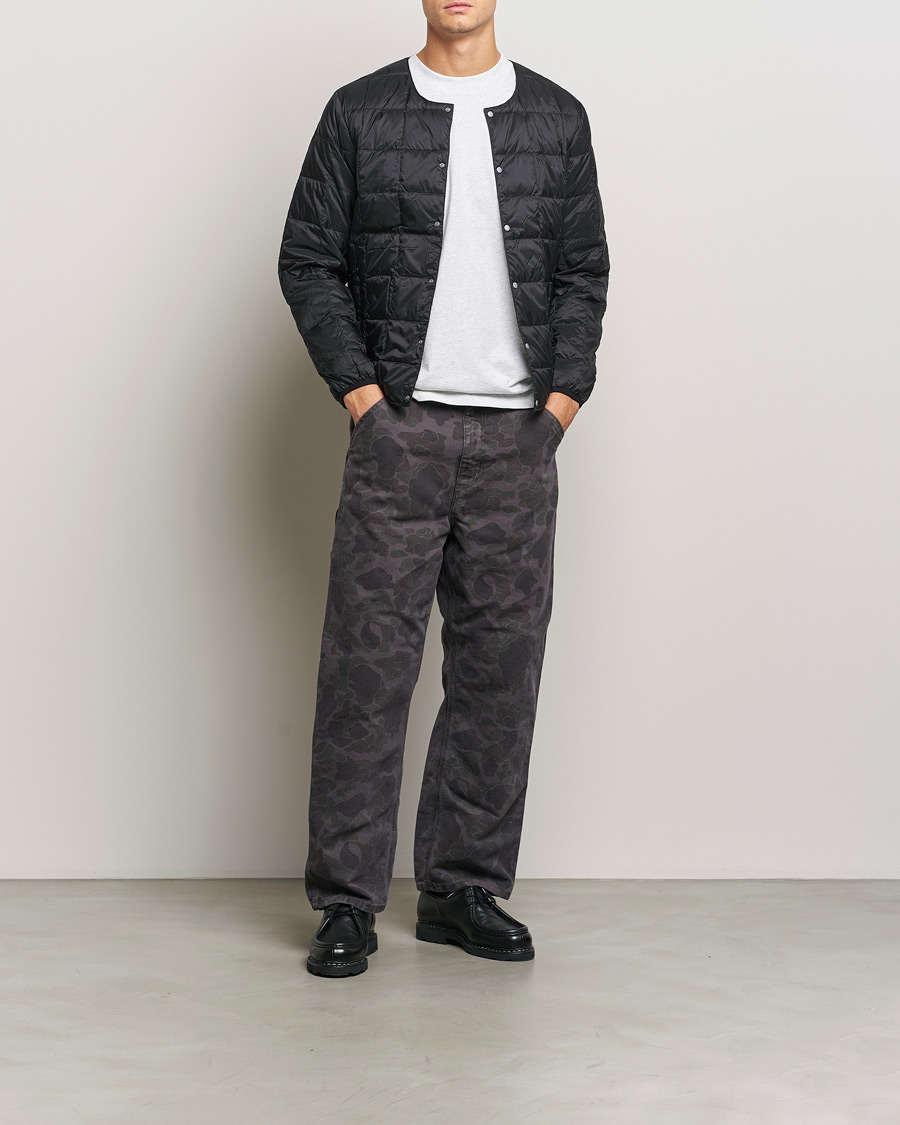 Men | Coats & Jackets | TAION | Crew Neck Button Down Jacket Black