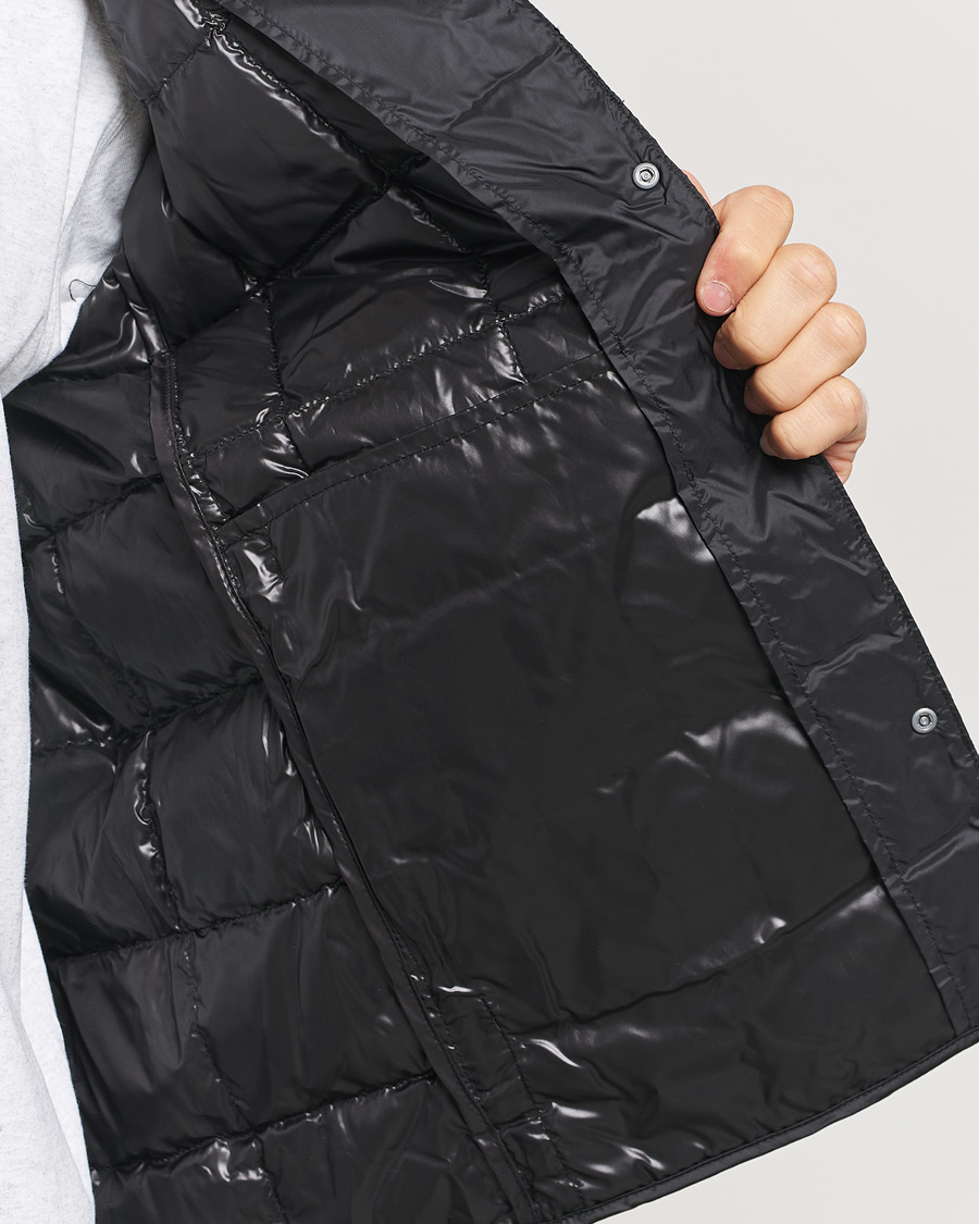 Men | Coats & Jackets | TAION | Crew Neck Button Down Jacket Black
