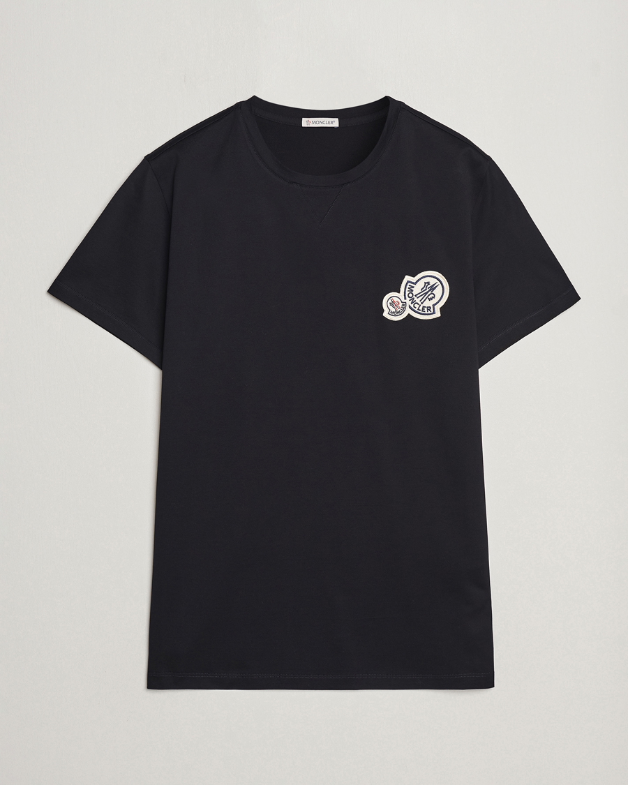 Moncler Double Logo T-Shirt Black at CareOfCarl.com