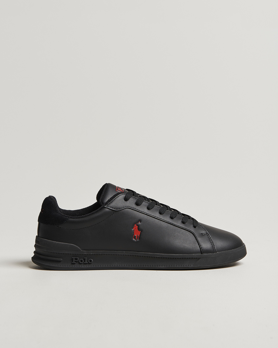 Men | Polo Ralph Lauren Heritage Court II High Sneaker Black/Red | Polo Ralph Lauren | Heritage Court II High Sneaker Black/Red