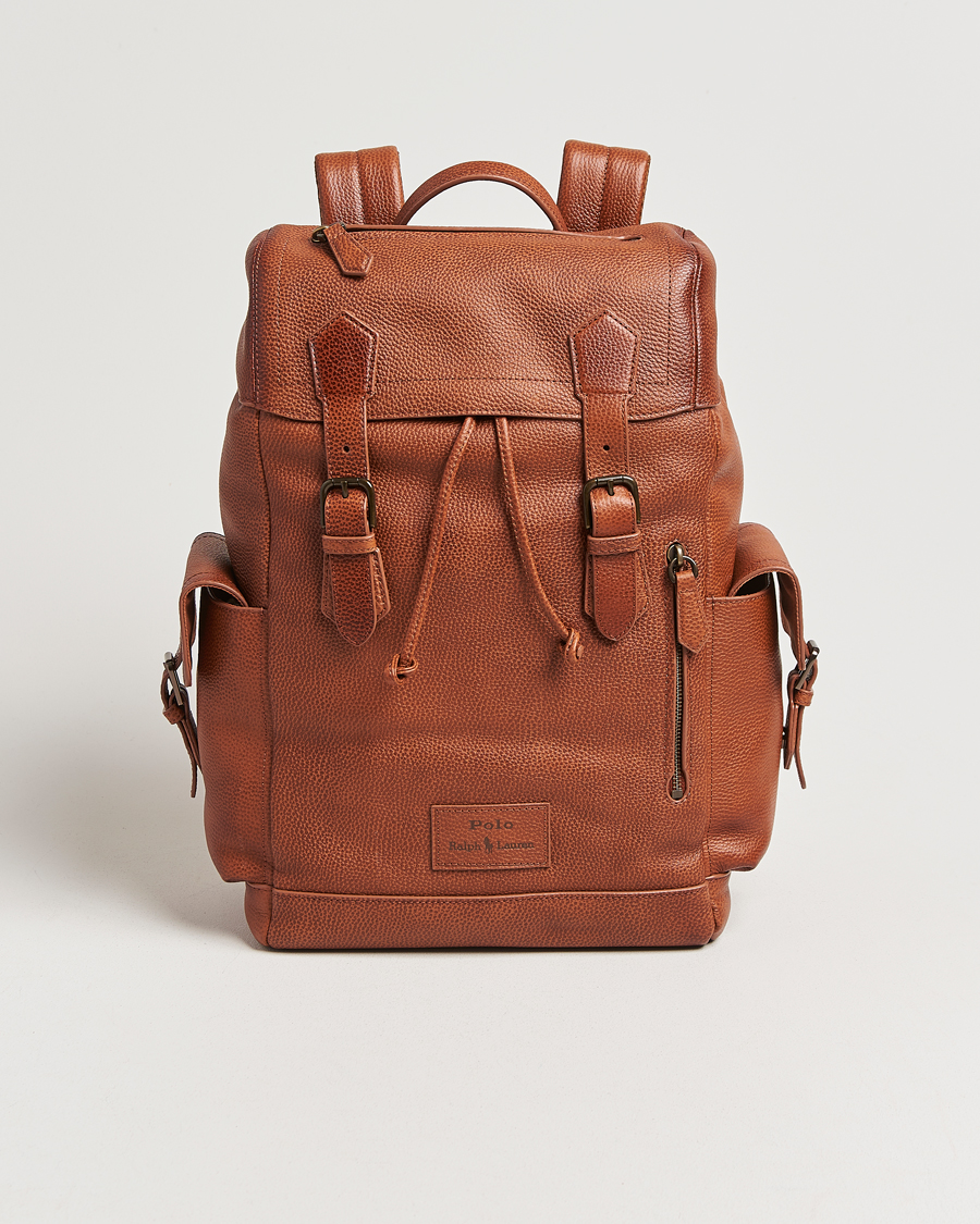 バッグ ralph lauren leather back Leather Backpack