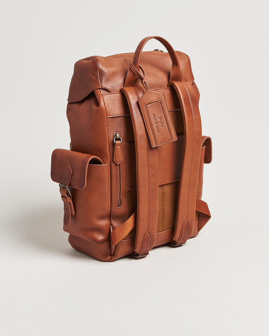 Men | Polo Ralph Lauren Leather Flap Backpack Saddle Brown | Polo Ralph Lauren | Leather Flap Backpack Saddle Brown
