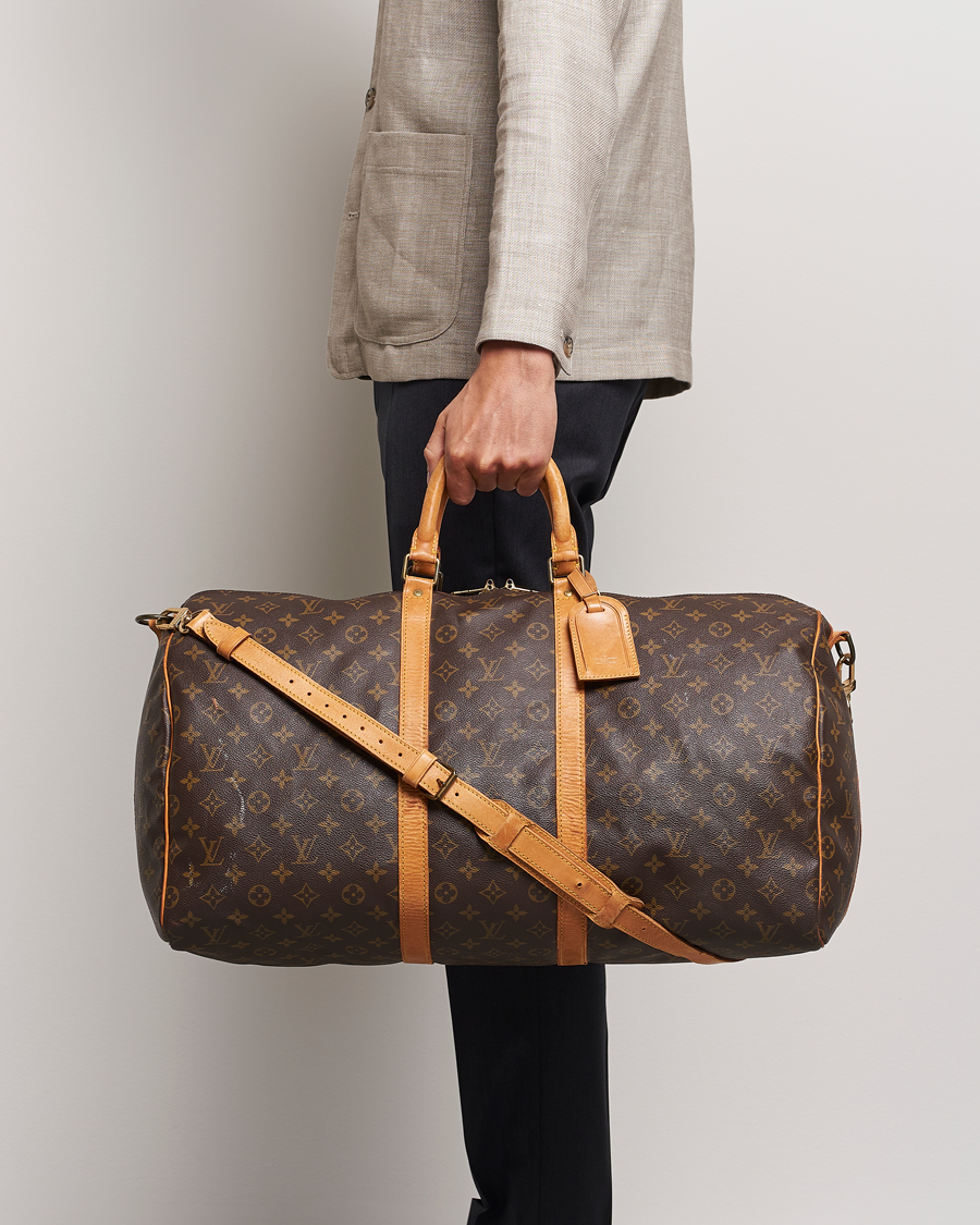 Men | Louis Vuitton Pre-Owned Keepall Bandoulière 55 Monogram  | Louis Vuitton Pre-Owned | Keepall Bandoulière 55 Monogram 