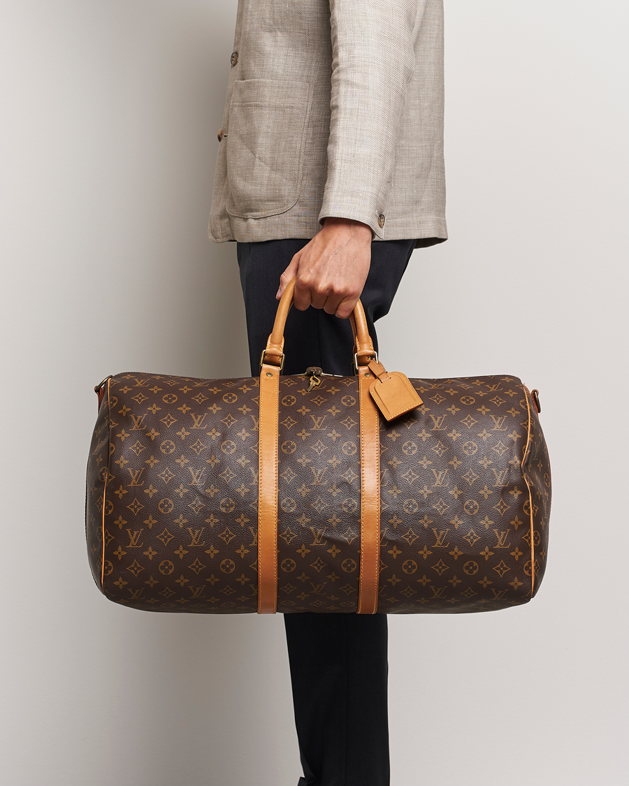 Men | Louis Vuitton Pre-Owned Keepall Bandoulière 55 Monogram  | Louis Vuitton Pre-Owned | Keepall Bandoulière 55 Monogram 