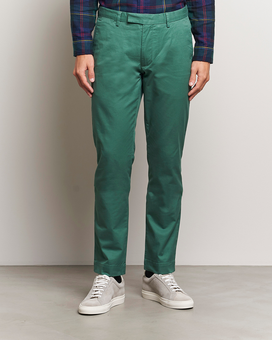 Men | Trousers | Polo Ralph Lauren | Slim Fit Stretch Chinos Washed Forest