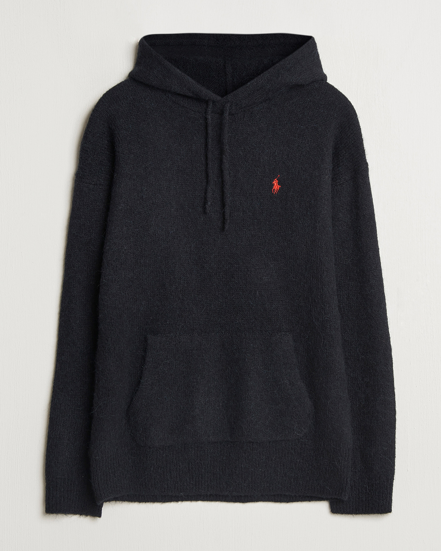 Men | Sweaters & Knitwear | Polo Ralph Lauren | Alpaca Hoodie Polo Black