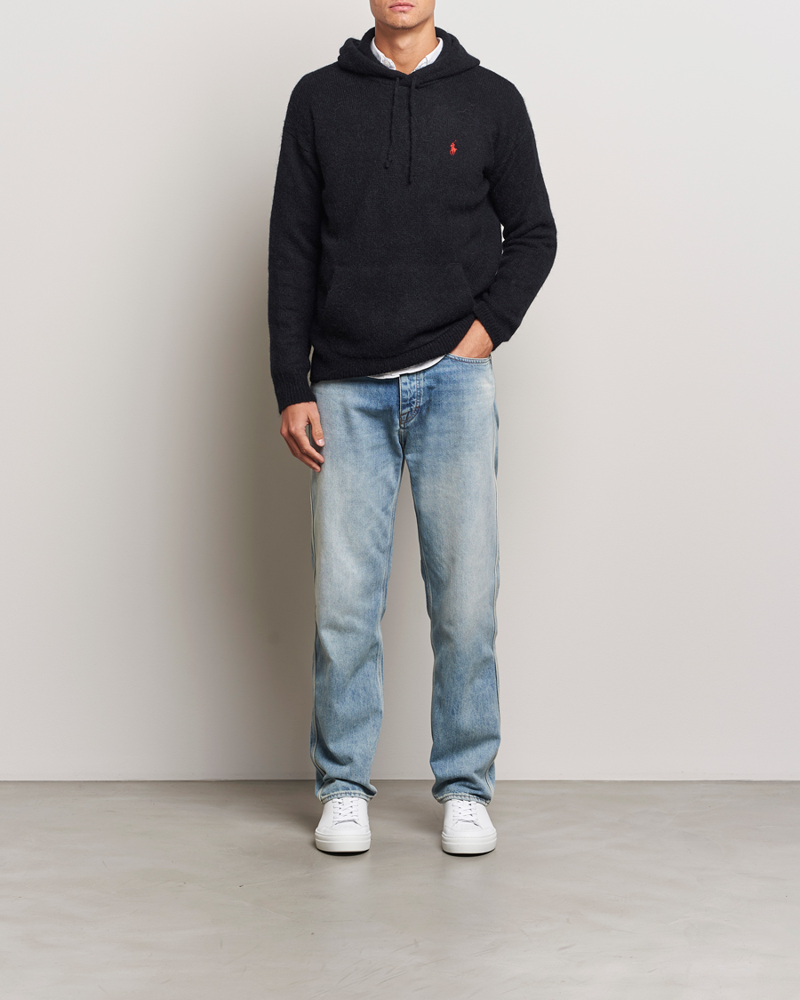 Men | Sweaters & Knitwear | Polo Ralph Lauren | Alpaca Hoodie Polo Black