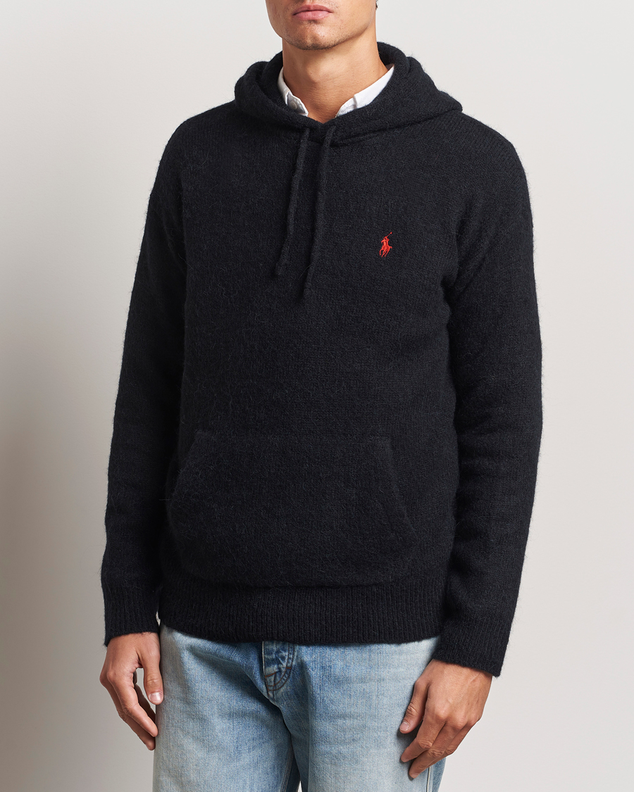 Men | Sweaters & Knitwear | Polo Ralph Lauren | Alpaca Hoodie Polo Black