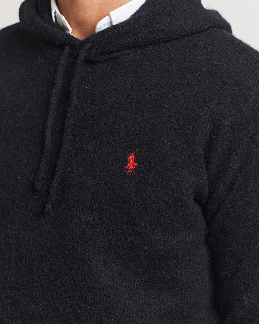 Men | Sweaters & Knitwear | Polo Ralph Lauren | Alpaca Hoodie Polo Black