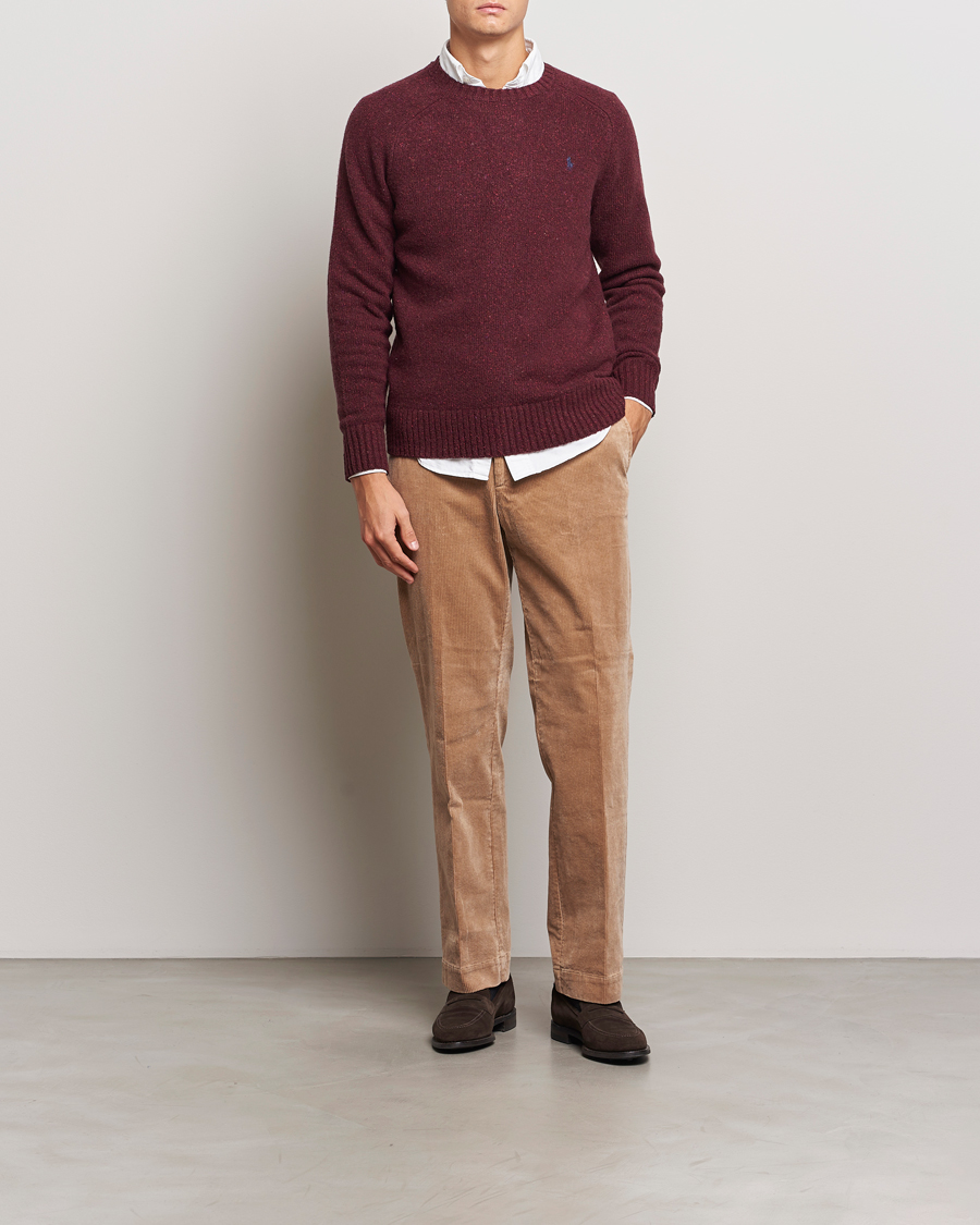 Men | Sweaters & Knitwear | Polo Ralph Lauren | Donegal Sweater Aged Wine
