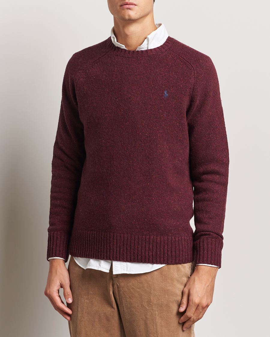 Men | Sweaters & Knitwear | Polo Ralph Lauren | Donegal Sweater Aged Wine