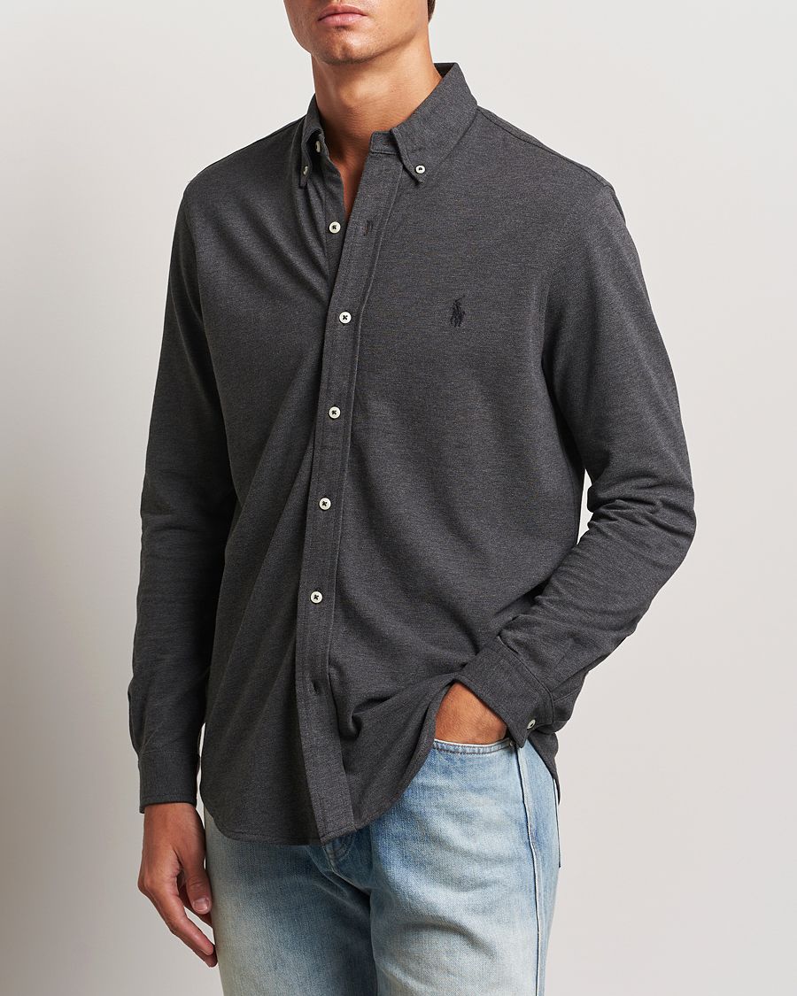 Men | Shirts | Polo Ralph Lauren | Featherweight Mesh Shirt Windsor Heather