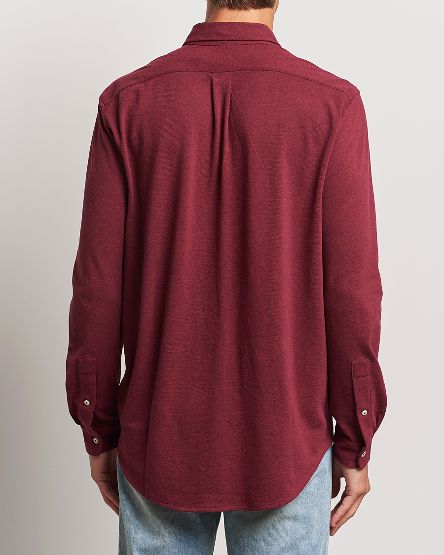 Men | Shirts | Polo Ralph Lauren | Featherweight Mesh Shirt Vintage Port Heather