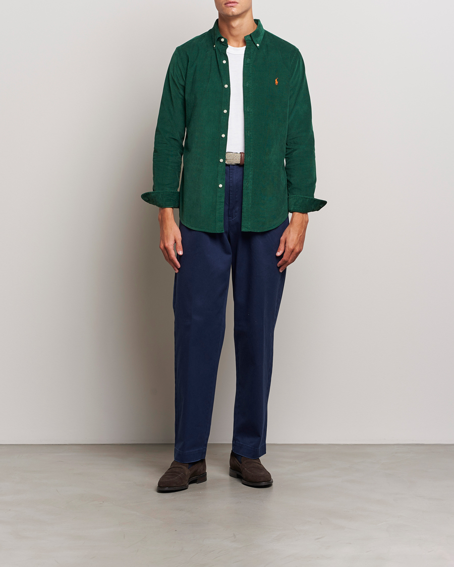 Men | Shirts | Polo Ralph Lauren | Slim Fit Corduroy Shirt Vintage Pine