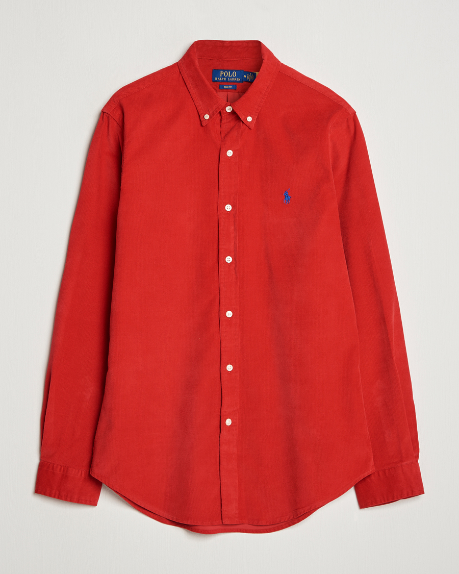 Men | Shirts | Polo Ralph Lauren | Slim Fit Corduroy Shirt Martin Red