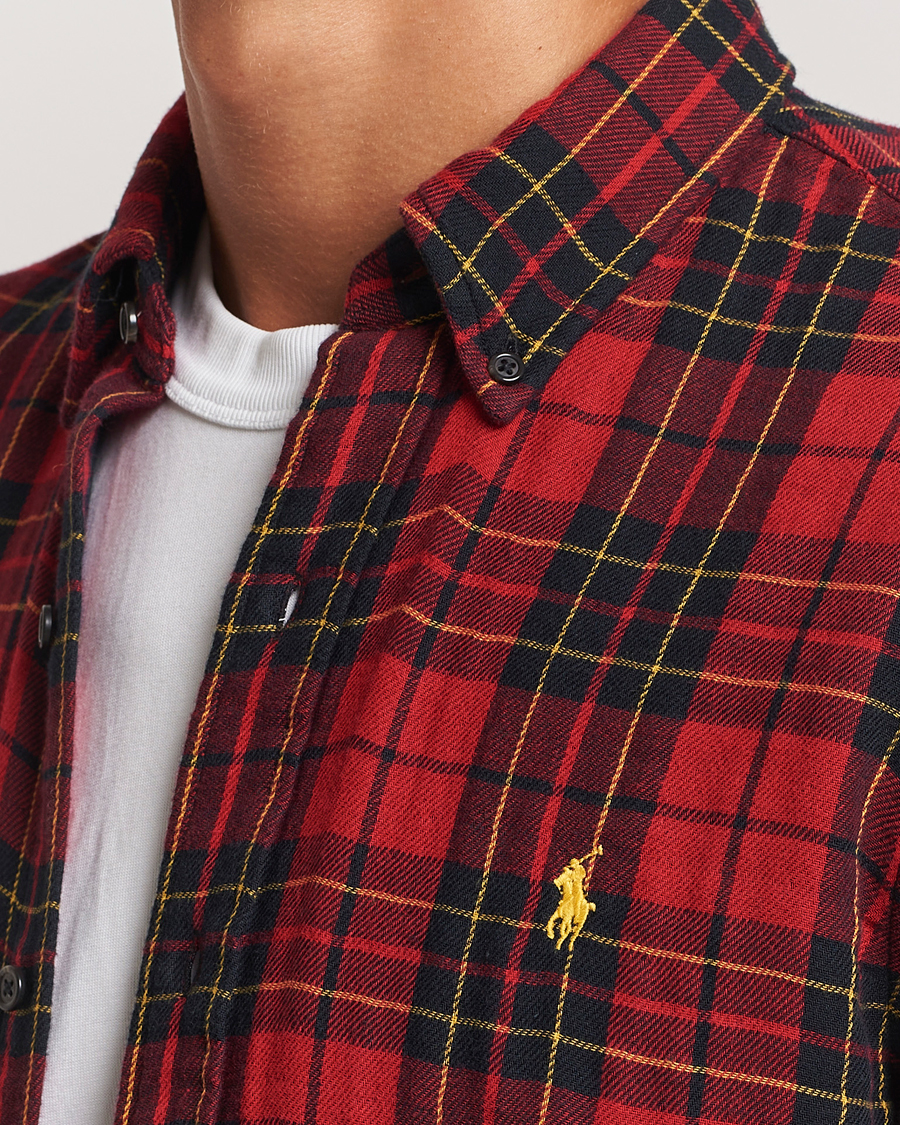 Men | Shirts | Polo Ralph Lauren | Custom Fit Double Faced Checked Shirt Red/Black
