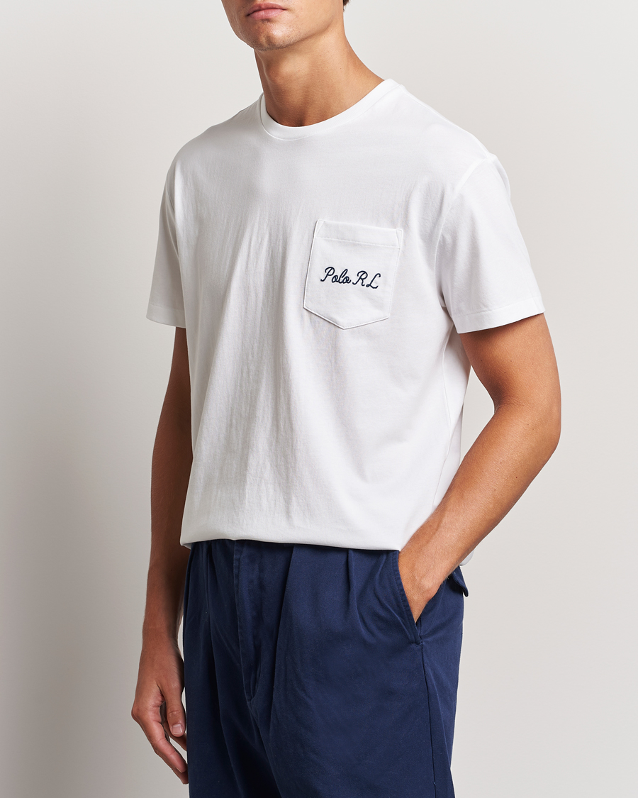 Polo Ralph Lauren Pocket Tee White Varsity Bear at CareOfCarl.com