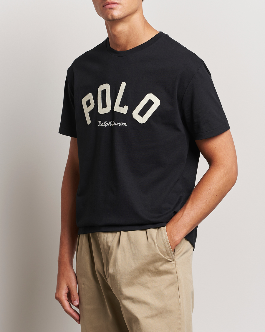Men | T-Shirts | Polo Ralph Lauren | RL Varsity Tee Polo Black