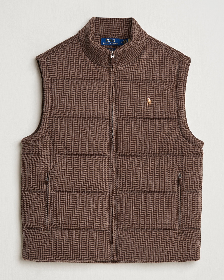 Men | Coats & Jackets | Polo Ralph Lauren | Quilted Vest Cedar Heather Dogtooth