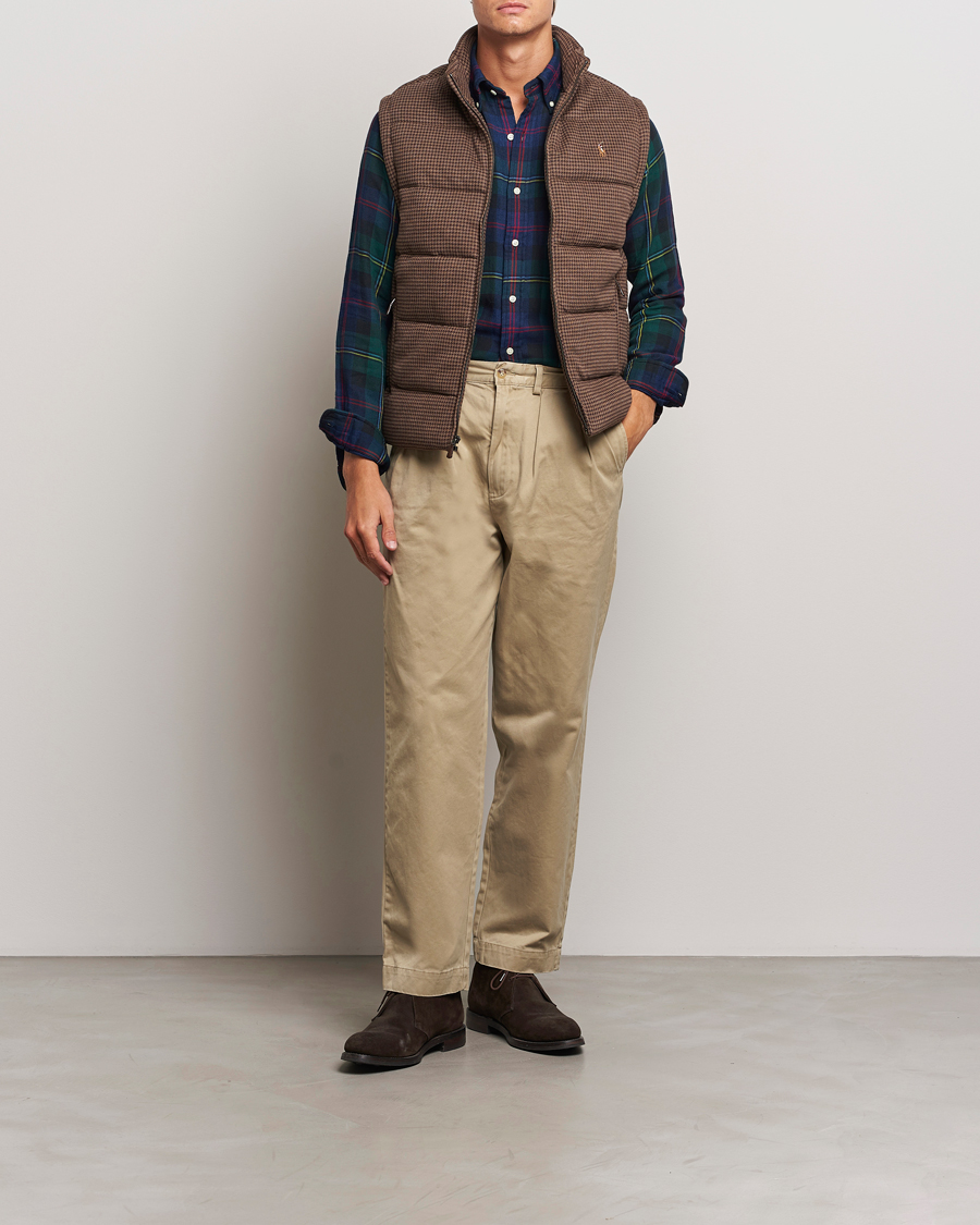 Men | Coats & Jackets | Polo Ralph Lauren | Quilted Vest Cedar Heather Dogtooth