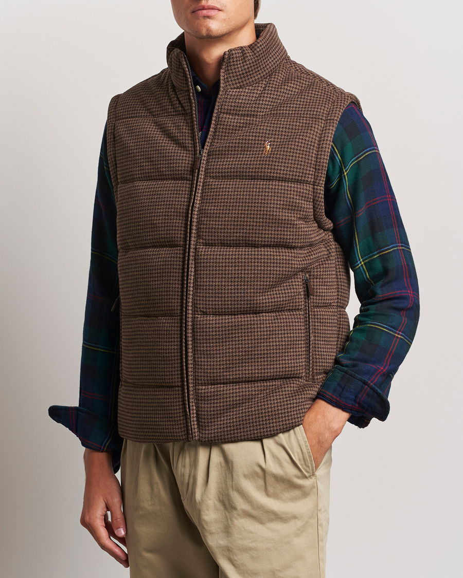 Men | Coats & Jackets | Polo Ralph Lauren | Quilted Vest Cedar Heather Dogtooth