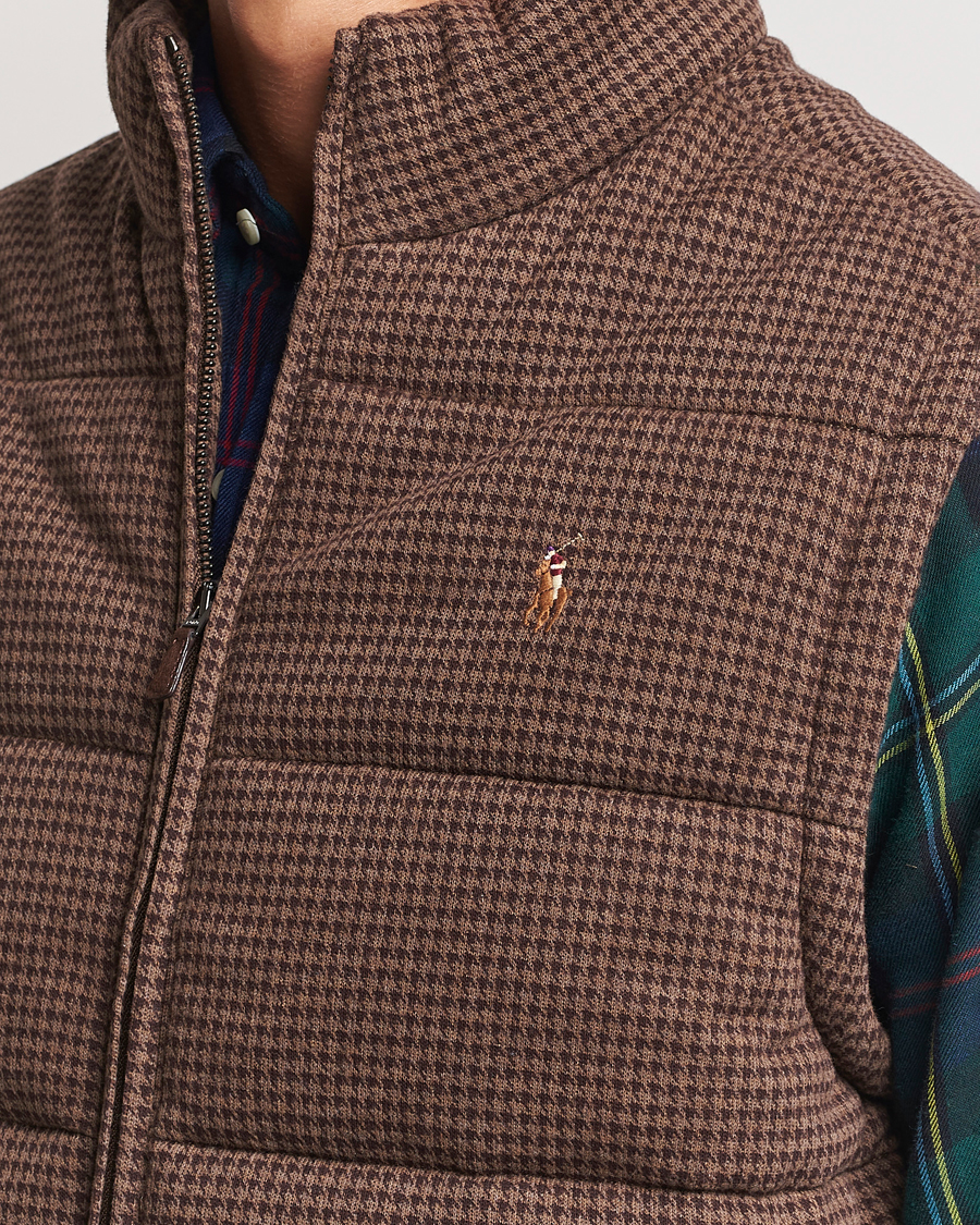 Men | Coats & Jackets | Polo Ralph Lauren | Quilted Vest Cedar Heather Dogtooth