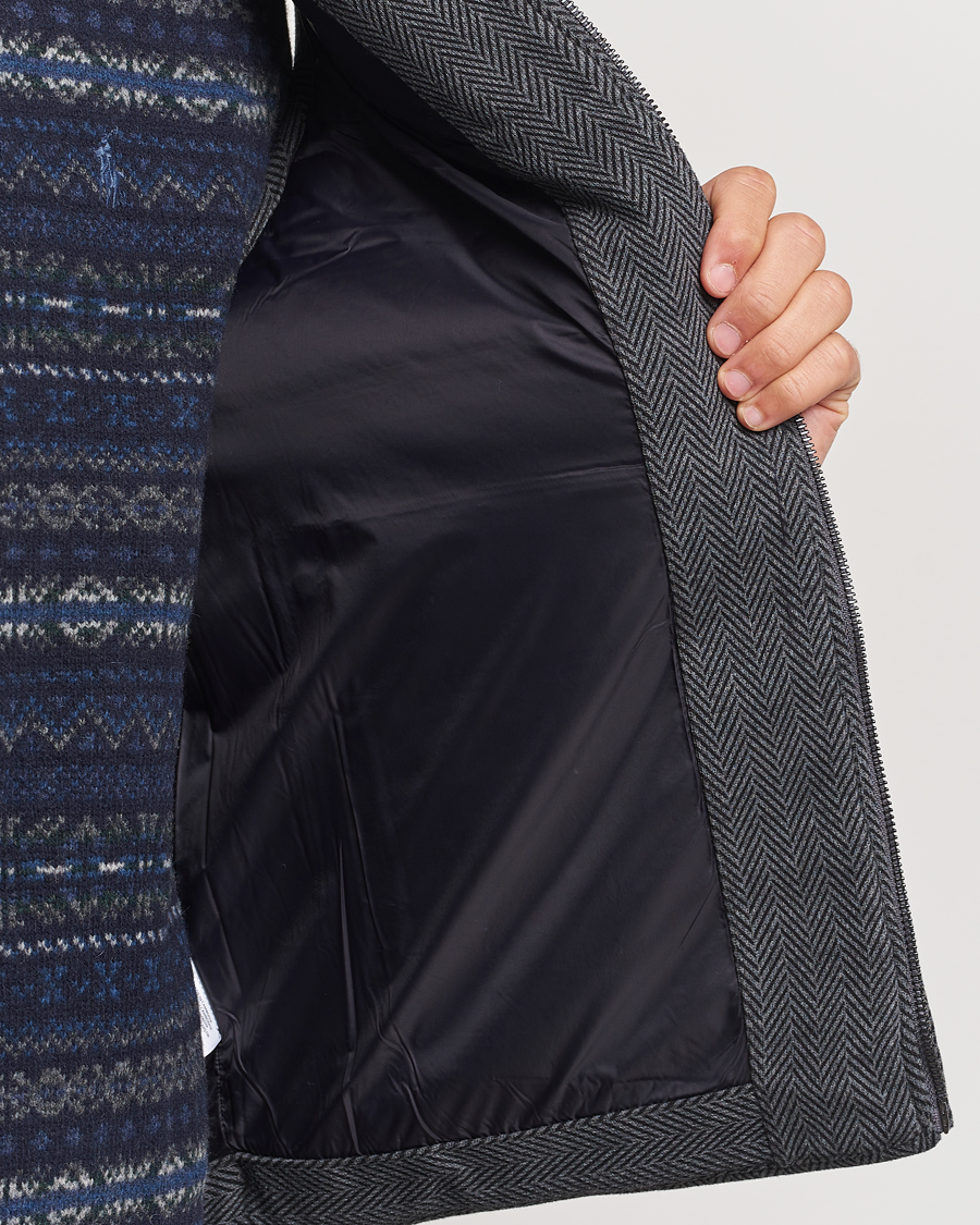 Men | Coats & Jackets | Polo Ralph Lauren | Quilted Vest Stadium Grey Heather Herringbone