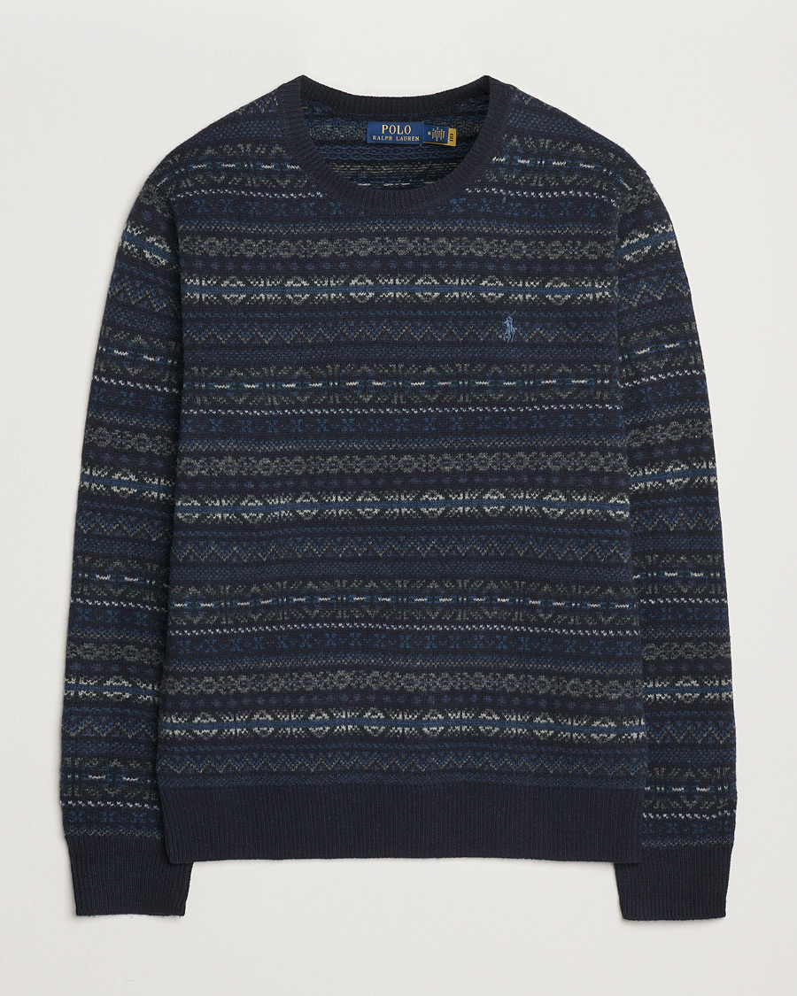 Men | Sweaters & Knitwear | Polo Ralph Lauren | Wool Fairisle Sweater Navy Combo
