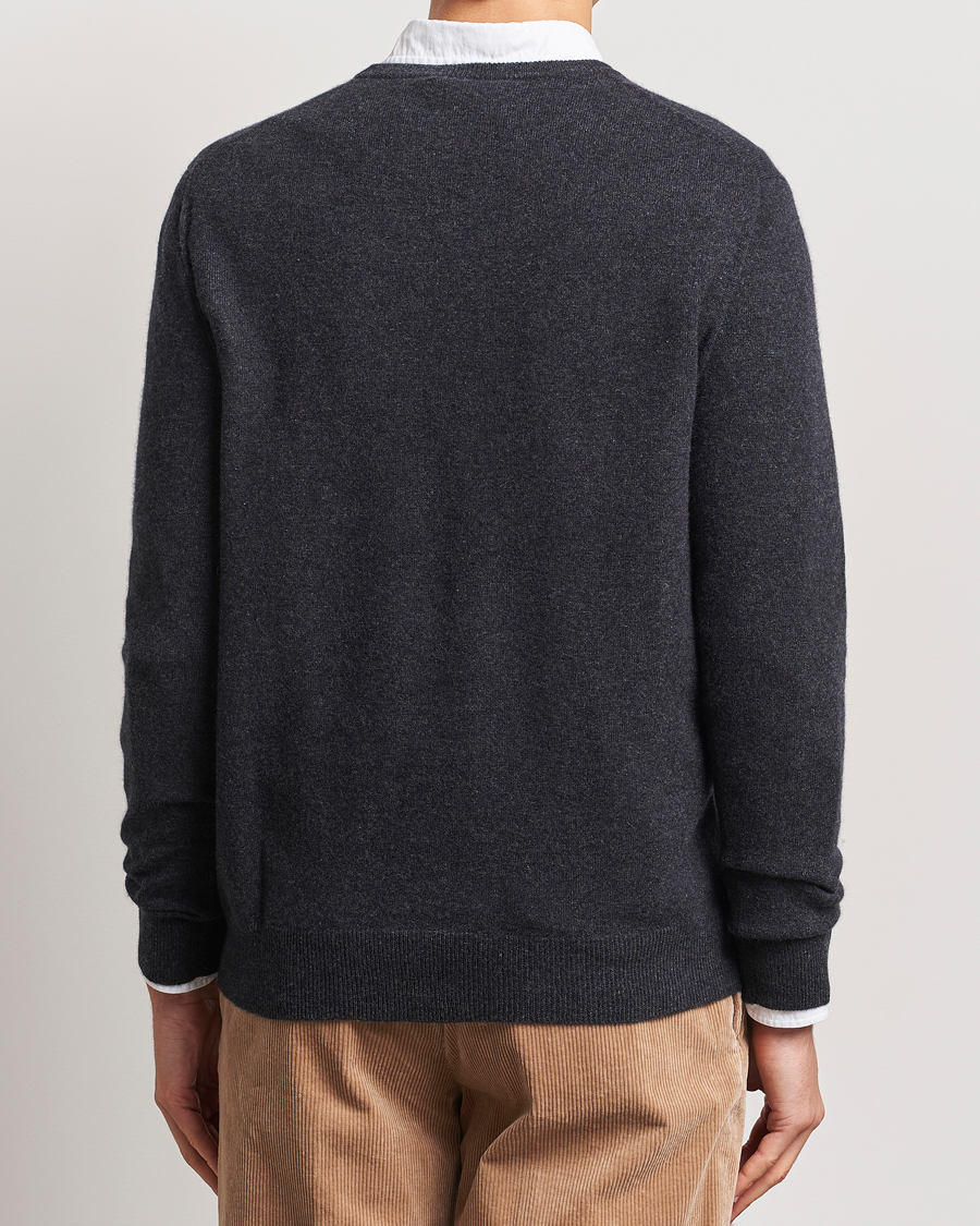 Men | Sweaters & Knitwear | Polo Ralph Lauren | Holiday Dog Cashmere Sweater Dark Granite Heather