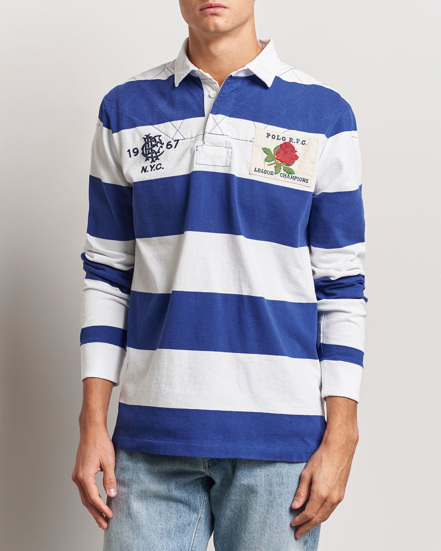 Men | Sweaters & Knitwear | Polo Ralph Lauren | Rugby Patch Deckwash White/Active Blue