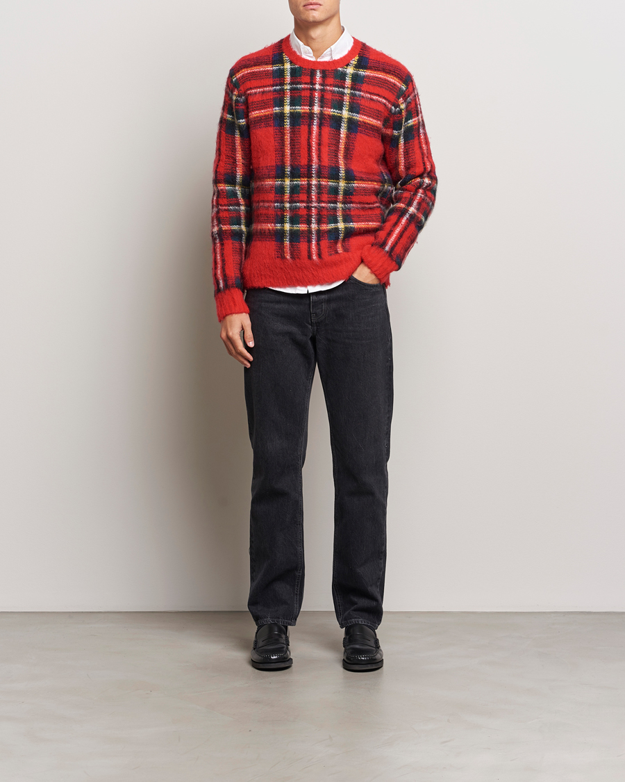 Men | Sweaters & Knitwear | Polo Ralph Lauren | Plaid Wool Sweater Red Combo