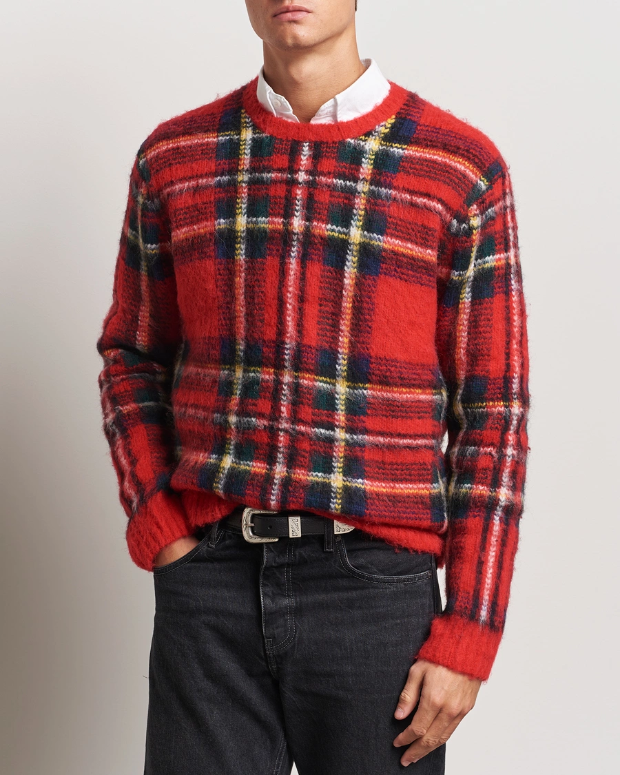 Men | Sweaters & Knitwear | Polo Ralph Lauren | Plaid Wool Sweater Red Combo