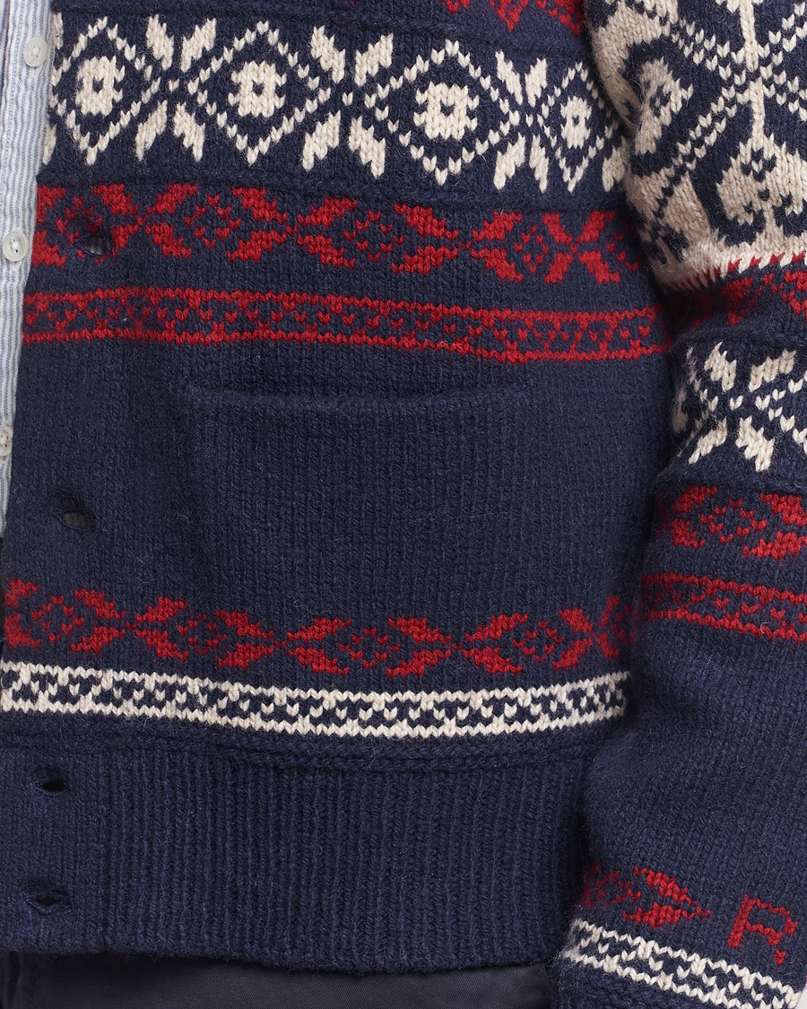 Men | Sweaters & Knitwear | Polo Ralph Lauren | Wool Blend Cardigan Navy Combo