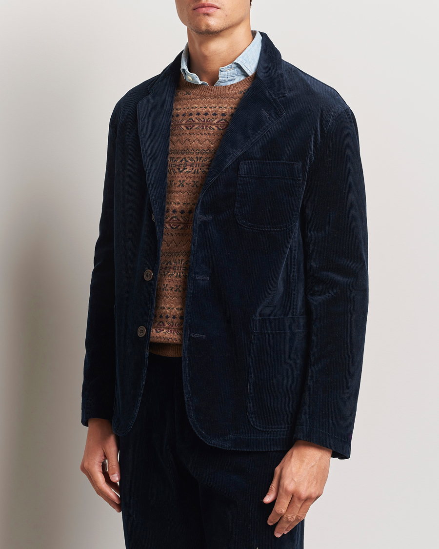 Men | Blazers | Polo Ralph Lauren | Corduroy Stretch Blazer Aviator Navy