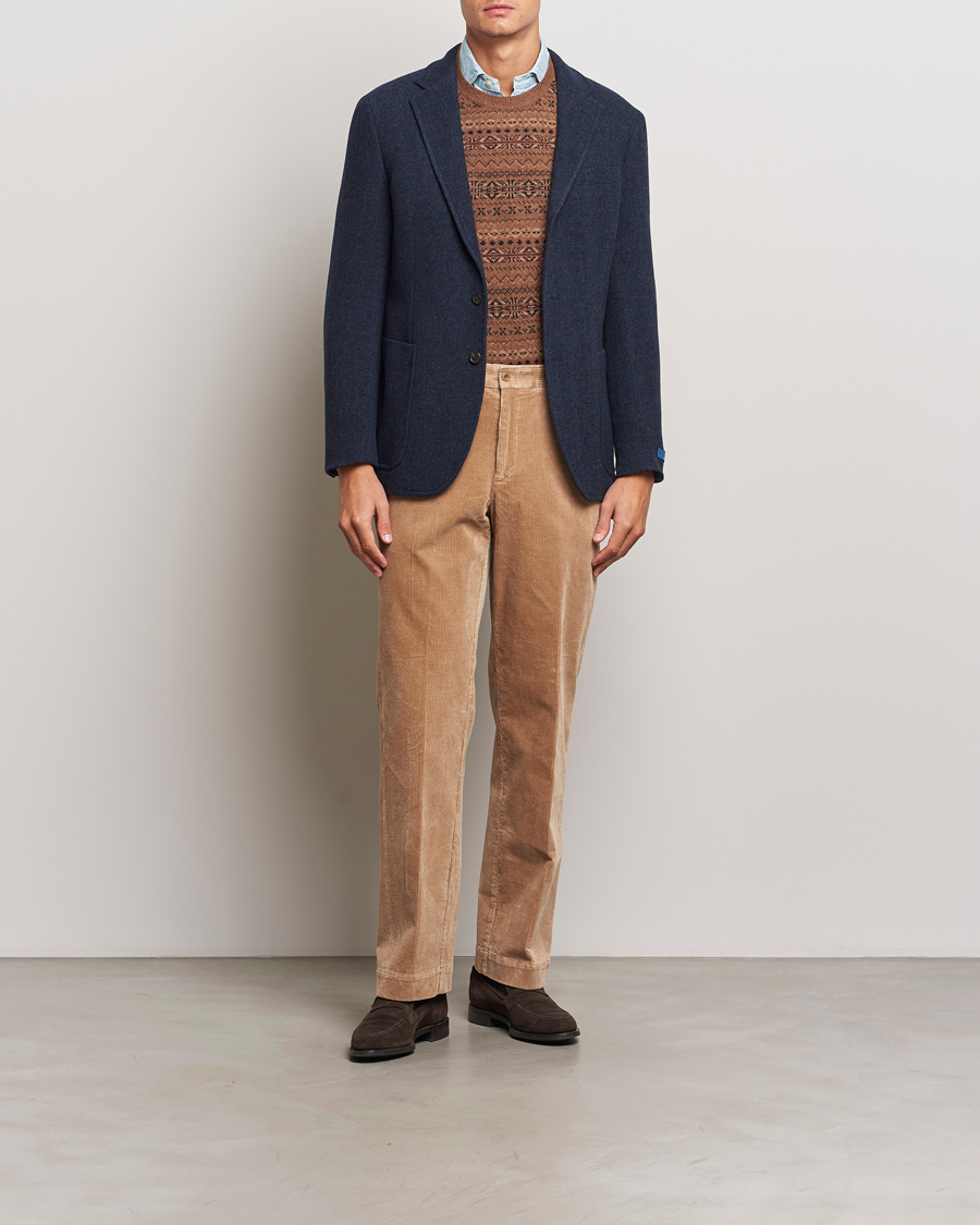 Men | Trousers | Polo Ralph Lauren | Corduroy Pleated Trousers Hazelnut