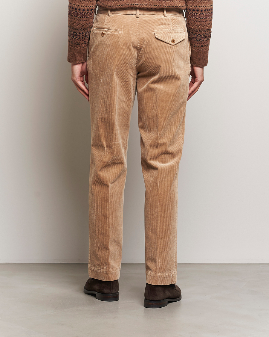 Men | Trousers | Polo Ralph Lauren | Corduroy Pleated Trousers Hazelnut