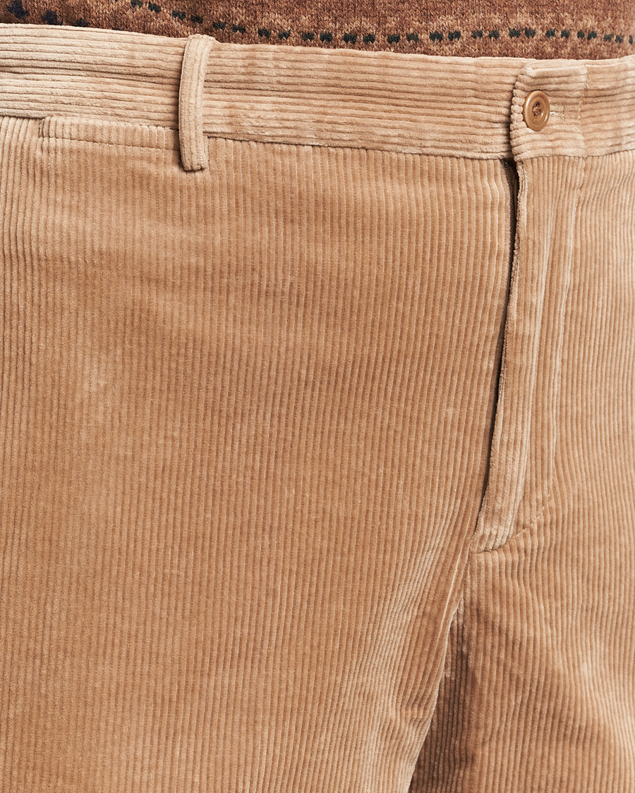 Men | Trousers | Polo Ralph Lauren | Corduroy Pleated Trousers Hazelnut