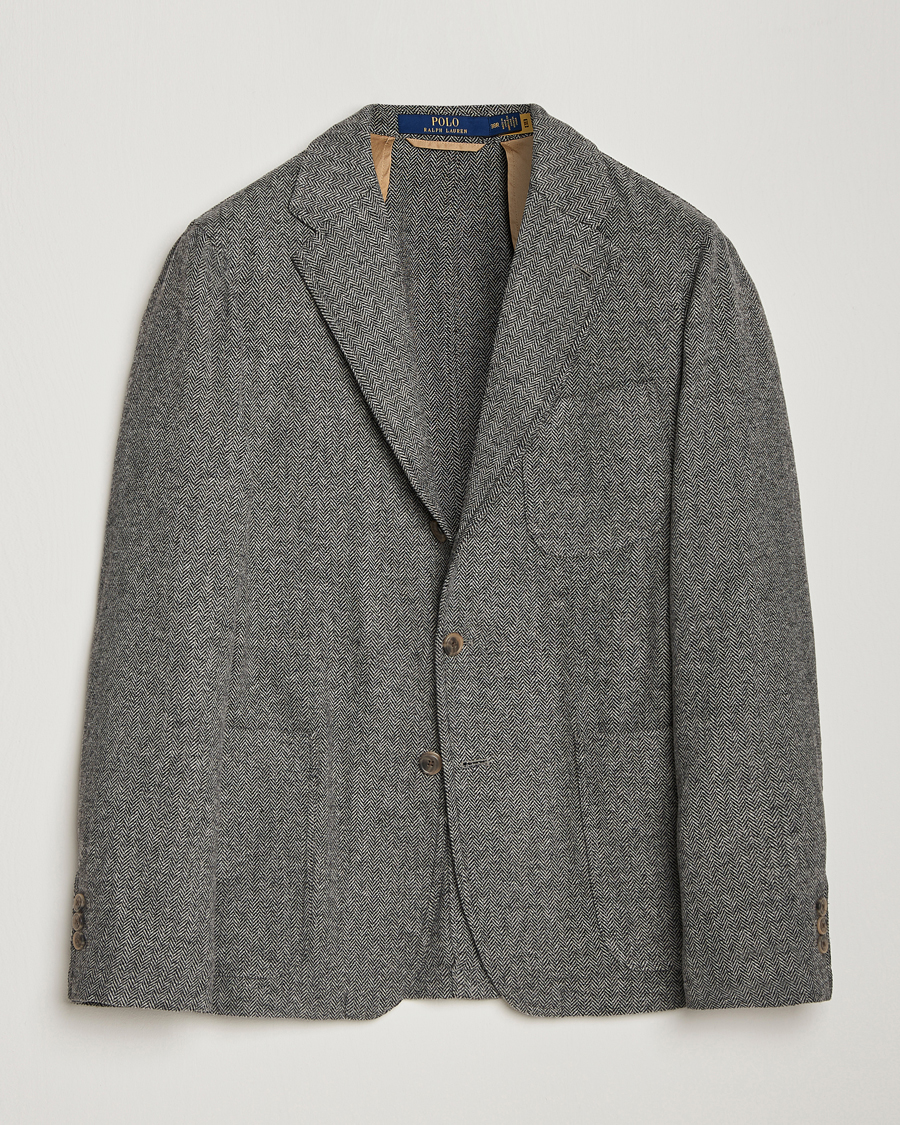 Men | Blazers | Polo Ralph Lauren | Classic Herringbone Sportcoat Black/Cream