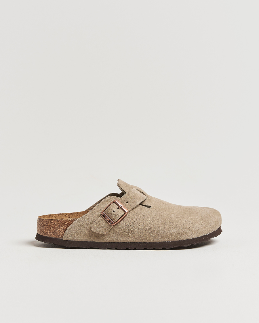 Men | Sandals & Slides | BIRKENSTOCK | Woman Boston Soft Footbed Taupe Suede