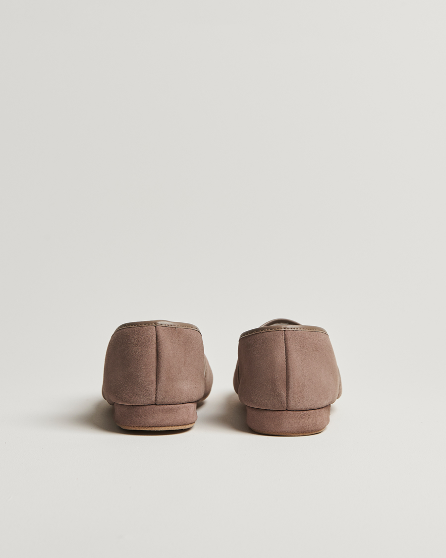Men | Derek Rose Crawford Sheepskin Suede Slippers Beige | Derek Rose | Crawford Sheepskin Suede Slippers Beige