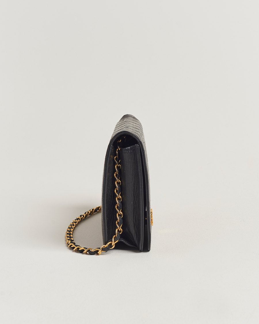 Men | Chanel Pre-Owned Single Full Flap Bag Black Lambskin | Chanel Pre-Owned | Single Full Flap Bag Black Lambskin