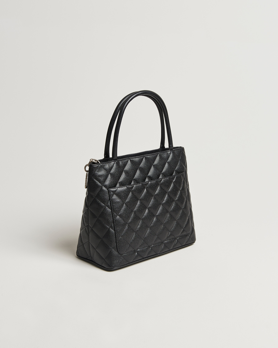 Men | Chanel Pre-Owned Médallion Tote Bag Black Caviar | Chanel Pre-Owned | Médallion Tote Bag Black Caviar