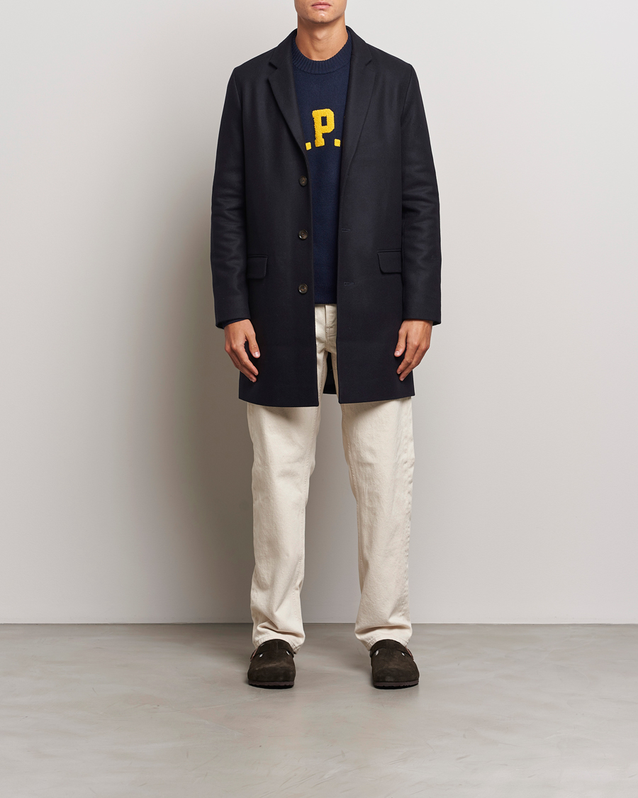 Men | Coats & Jackets | A.P.C. | Visconti Wool/Cashmere Coat Dark Blue