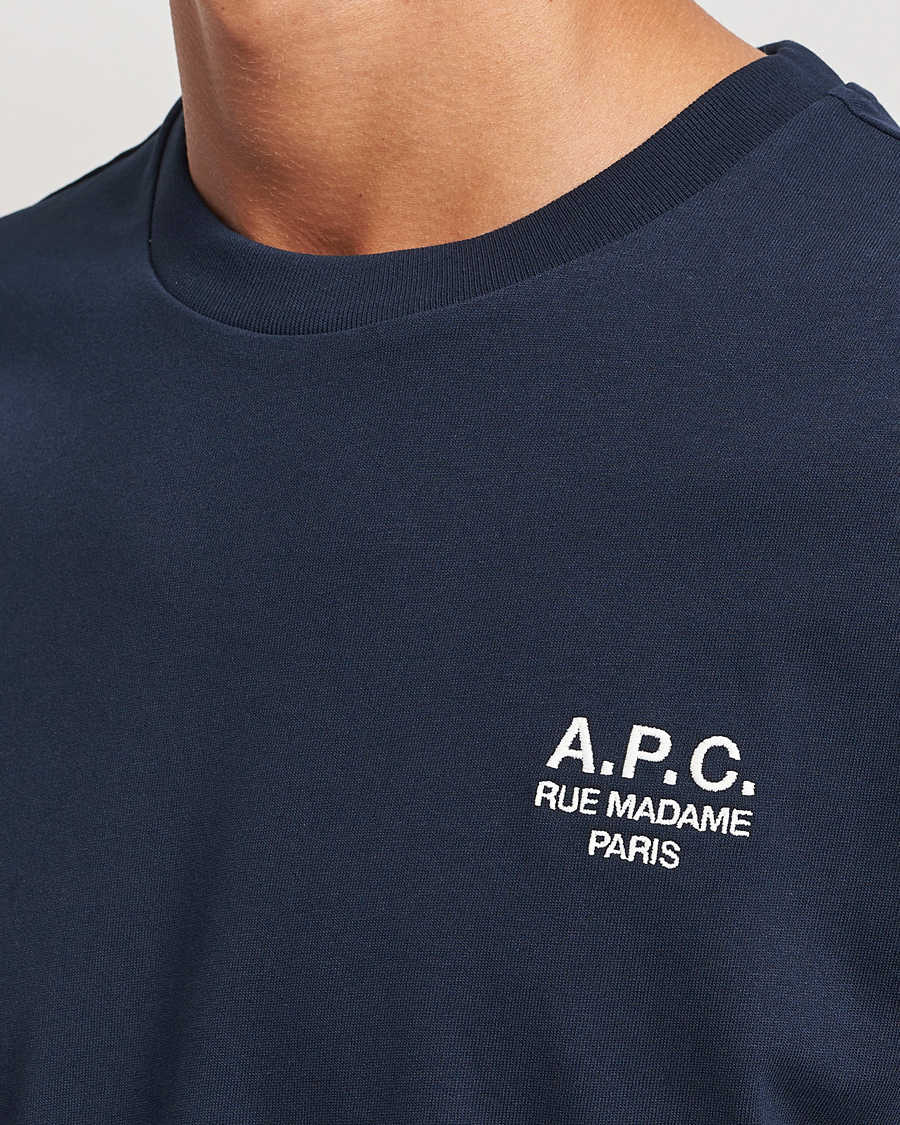 Men | T-Shirts | A.P.C. | Rue Madame T-Shirt Dark Navy/Ecru