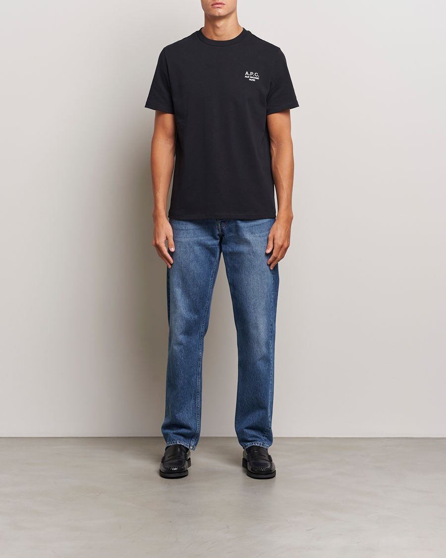 Men | T-Shirts | A.P.C. | Rue Madame T-Shirt Black/White
