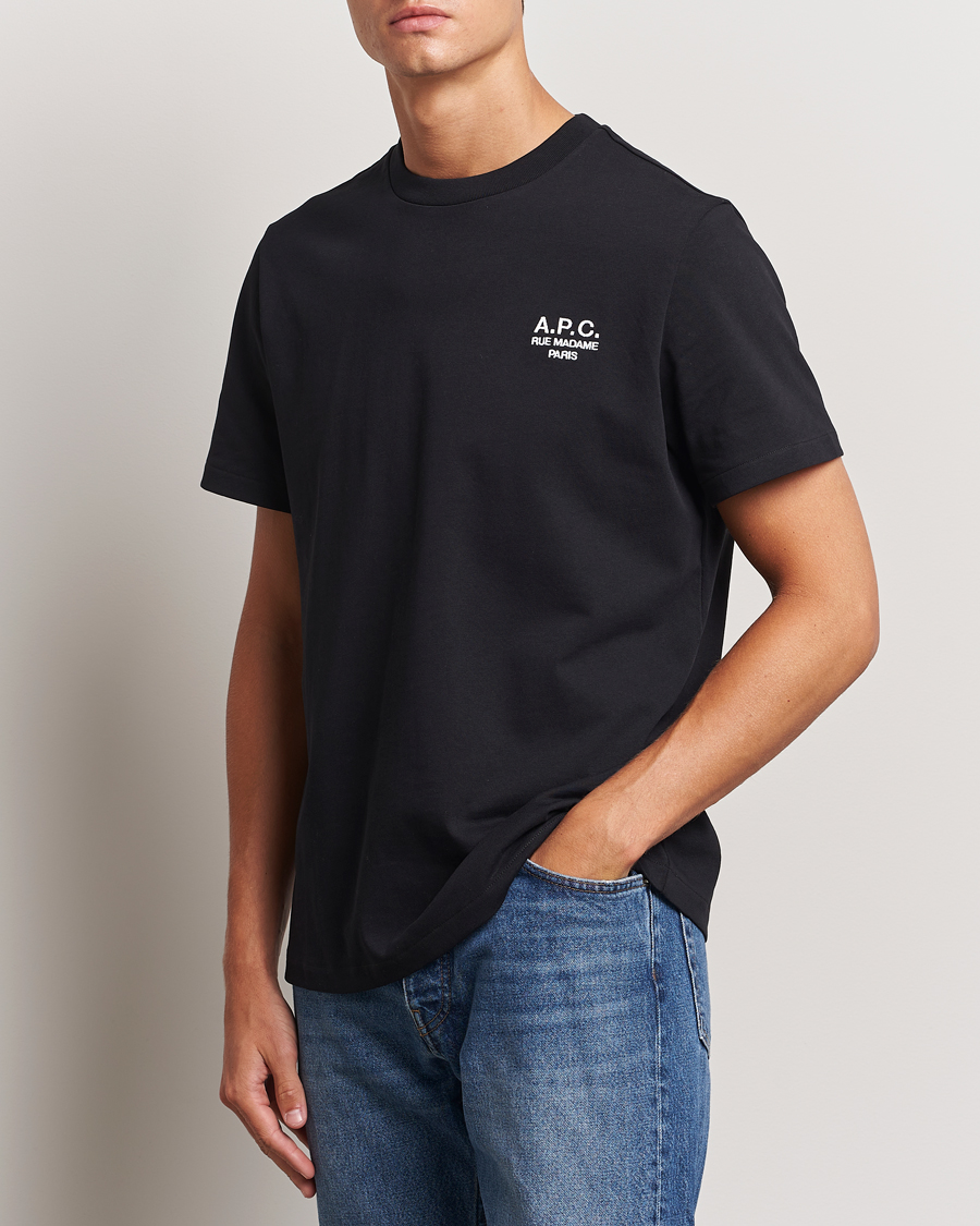 Men | T-Shirts | A.P.C. | Rue Madame T-Shirt Black/White