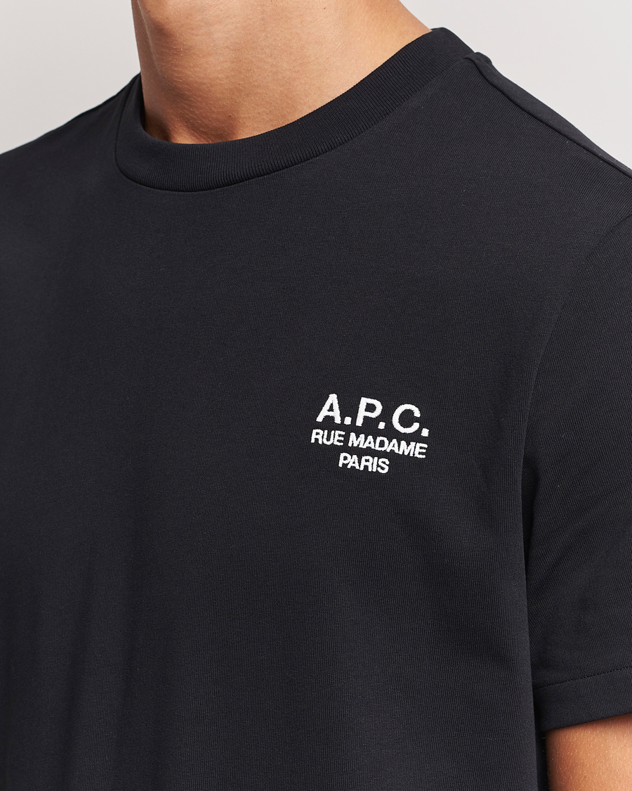 Men | T-Shirts | A.P.C. | Rue Madame T-Shirt Black/White