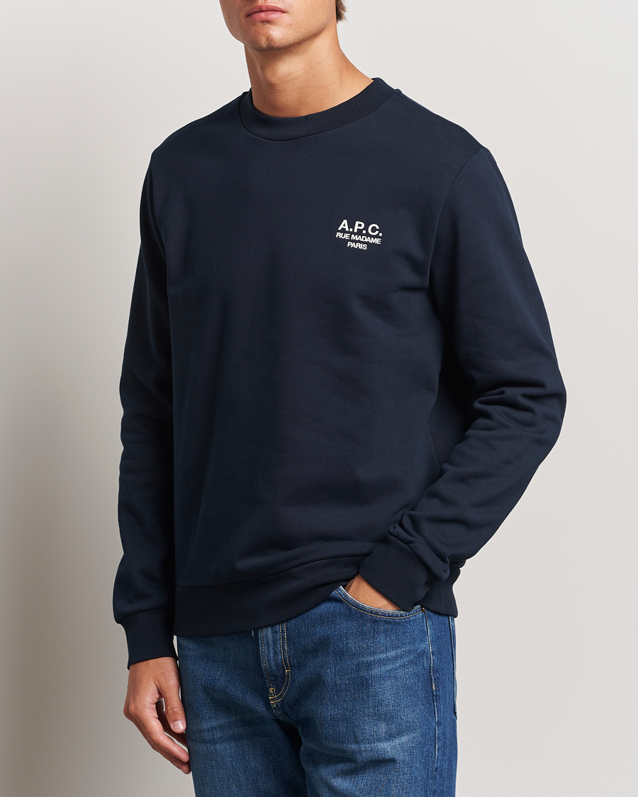 Men | Sweaters & Knitwear | A.P.C. | Rue Madame Sweatshirt Dark Navy